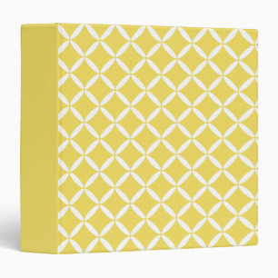 Retro Yellow Pattern Binder
