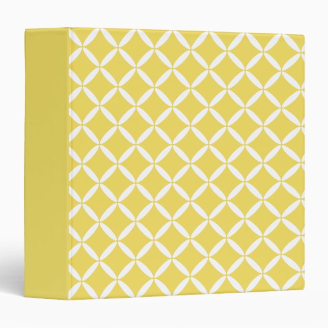 Retro Yellow Pattern Binder (Front/Spine)