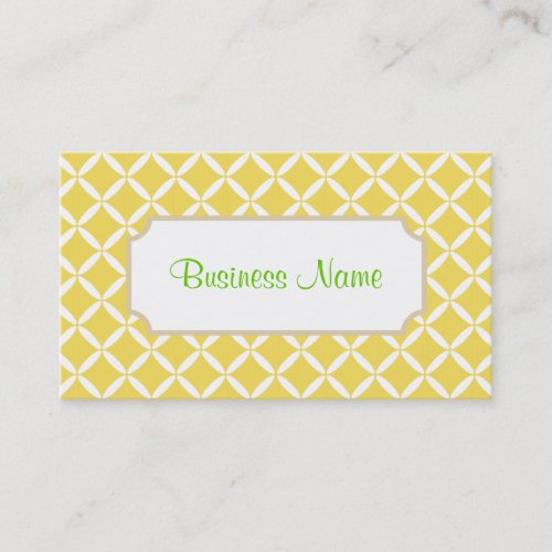Retro Yellow Pattern  Business Card