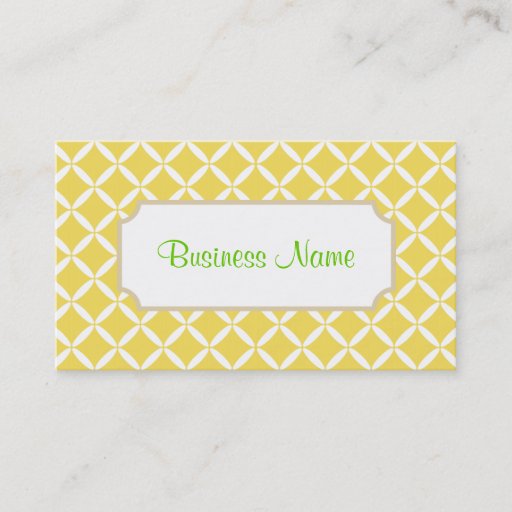 Customizable Retro Yellow Pattern Business Card