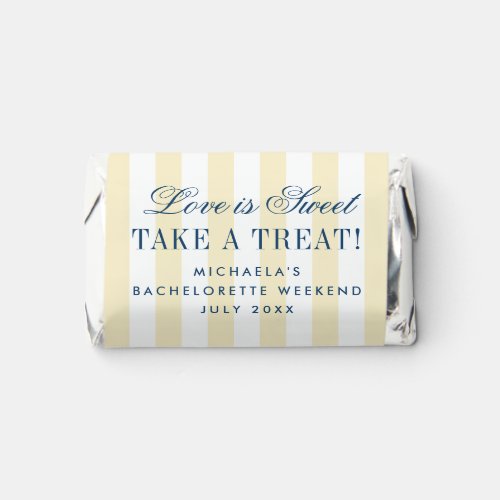 Retro Yellow Stripes Bachelorette Party Favor