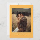 Retro Yellow Wedding  Save The Date (Back)