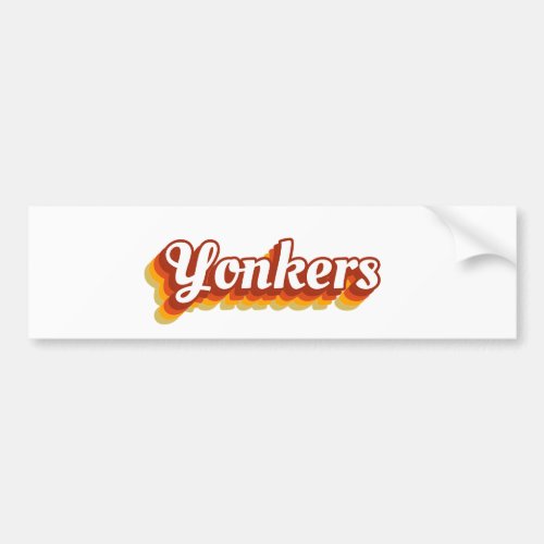 Retro Yonkers New York  Bumper Sticker