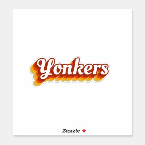 Retro Yonkers New York Sticker