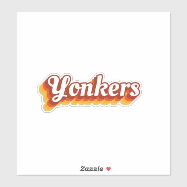 Retro Yonkers New York Sticker (Sheet)