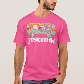 Retro Yosemite National Park Hippie Van & Mountain T-Shirt