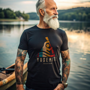 Retro Yosemite National Park Kayaking T-Shirt