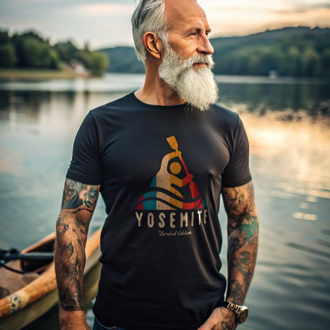 Retro Yosemite National Park Kayaking T-Shirt (Creator Uploaded)