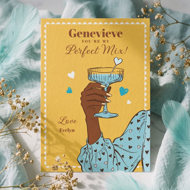 Retro You’re My Perfect Mix Valentine’s Day Card  (Retro You’re My Perfect Mix Valentine’s Day Card)
