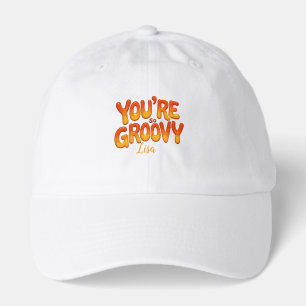 Retro You’re So Groovy Personalized Name 70s  Hat