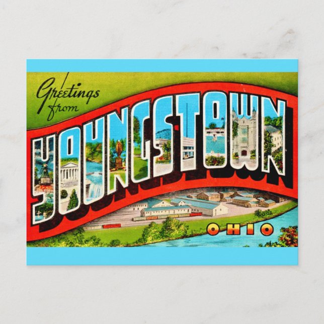 Retro Youngstown Ohio Postcard (Front)