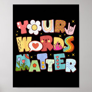 Retro Your Words Sped Special Education Teacher Ki Poster