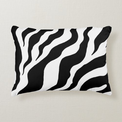 Retro Zebra Animal Print Pillow 