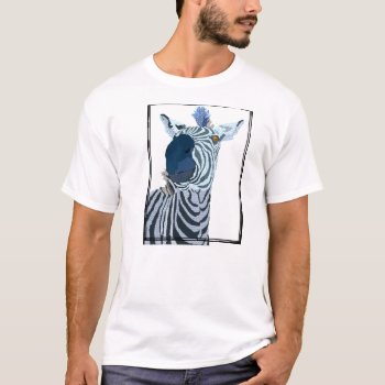 Retro Zebra Ii T-shirt by Greyszoo at Zazzle
