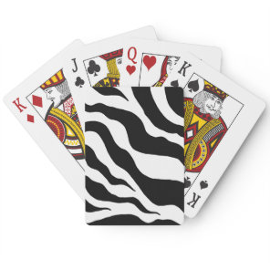 Retro Zebra Print Playing Cards