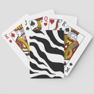 Retro Zebra Print Playing Cards