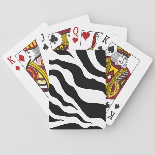 Retro Zebra Print Playing Cards 