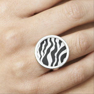 Retro Zebra Ring