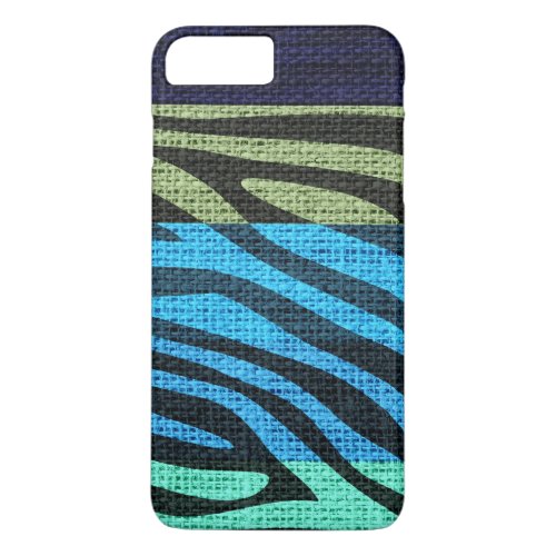 Retro Zebra Skin Print Pattern Burlap Rustic 5 iPhone 8 Plus7 Plus Case