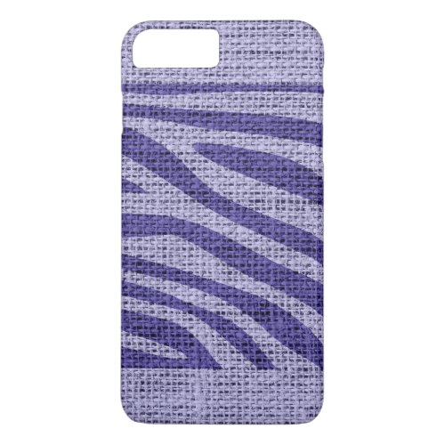 Retro Zebra Skin Print Pattern Burlap Rustic 8 iPhone 8 Plus7 Plus Case