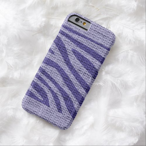 Retro Zebra Skin Print Pattern Burlap Rustic 8 Barely There iPhone 6 Case