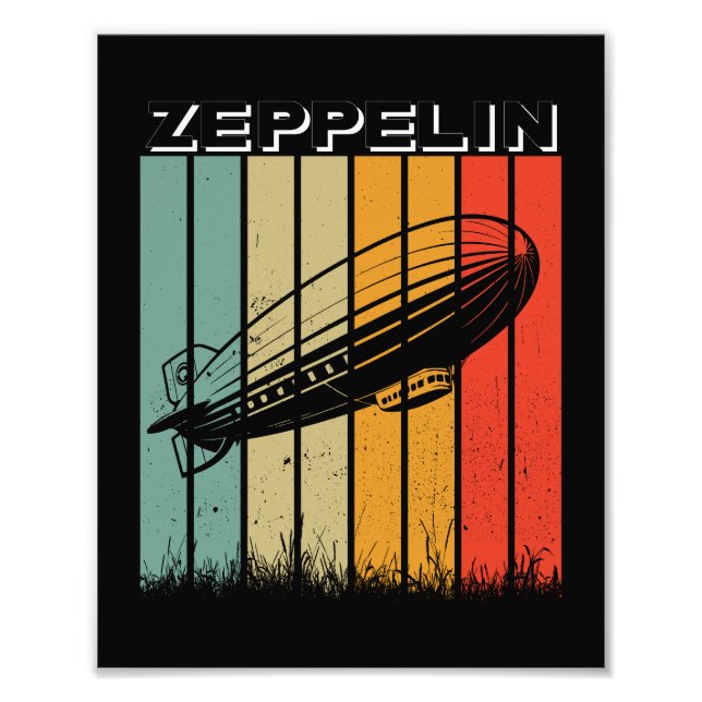 Retro Zeppelin Dirigible Airship Zepelin Zepplin Photo Print (Front)
