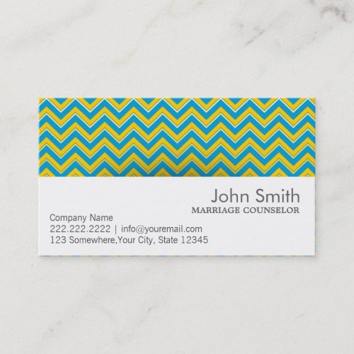 Retro Zigzag Marriage Counseling Business Card