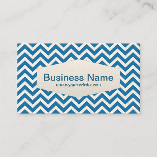 Customizable Retro Zigzag Substitute Teacher Business Card