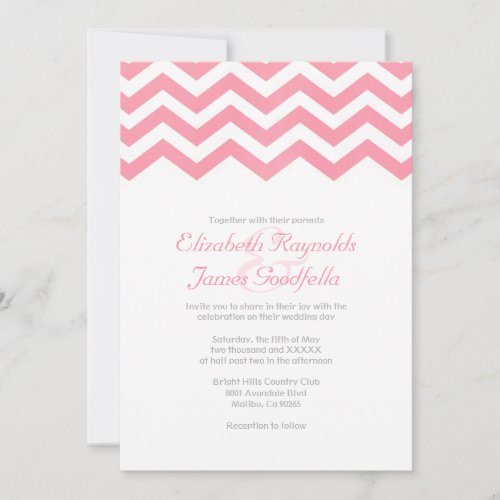 Retro Zigzag Wedding Invitations
