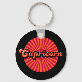 Retro Zodiac Capricorn Keychain