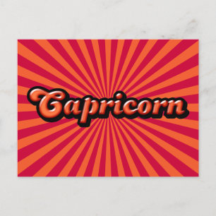 Retro Zodiac Capricorn Postcard