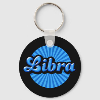 Retro Zodiac Libra Keychain