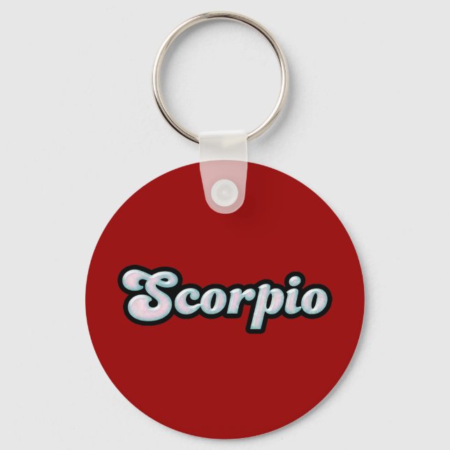 Retro Zodiac Opal Keychain (Front)