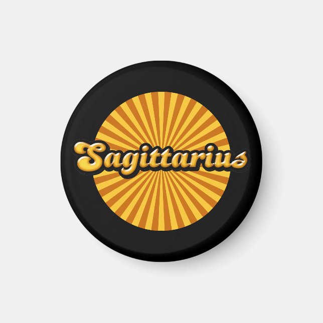 Retro Zodiac Sagittarius Magnet (Front)