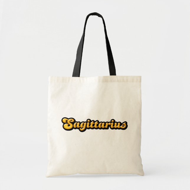Retro Zodiac Sagittarius Tote Bag (Front)