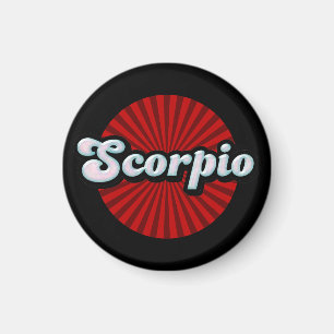 Retro Zodiac Scorpio Magnet