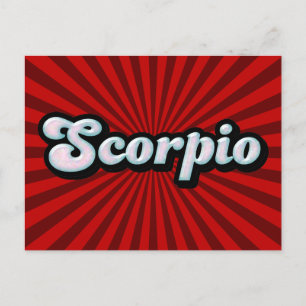Retro Zodiac Scorpio Postcard