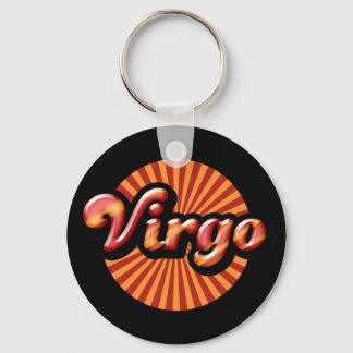 Retro Zodiac Virgo Keychain