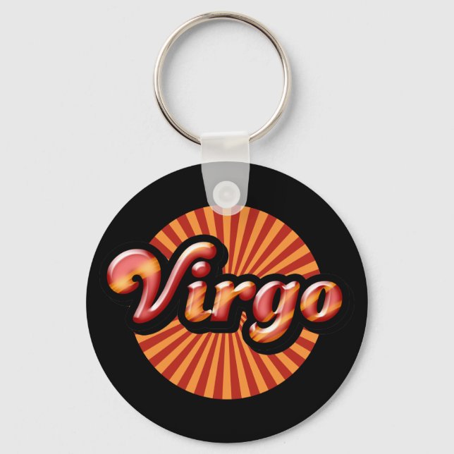 Retro Zodiac Virgo Keychain (Front)