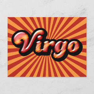 Retro Zodiac Virgo Postcard
