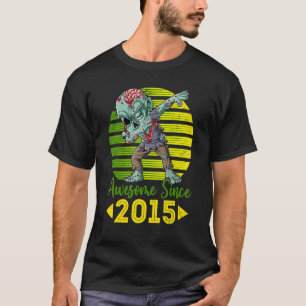 Retro Zombie Dabbing Awesome Since 2015 7th Bday H T-Shirt