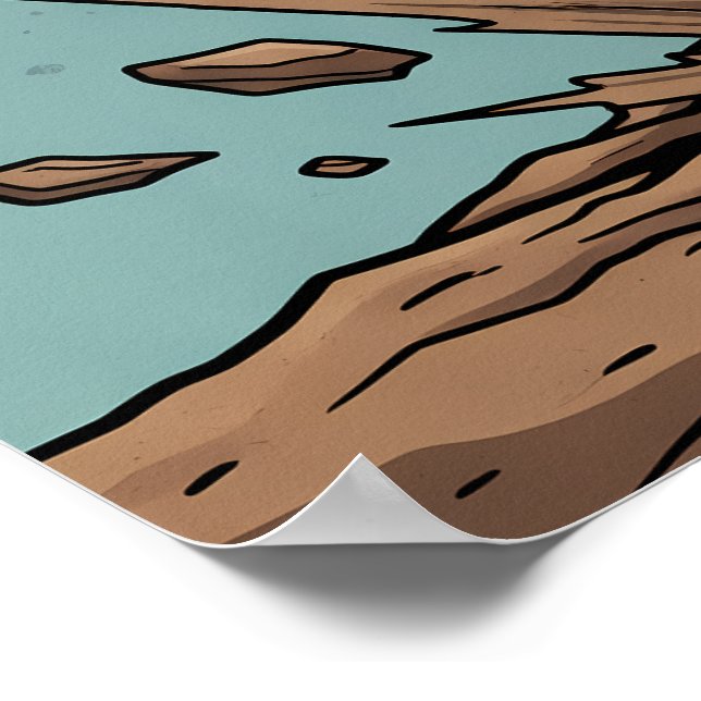 Retro Zombie Gamer Hand - Classic Controller Grip Poster (Corner)