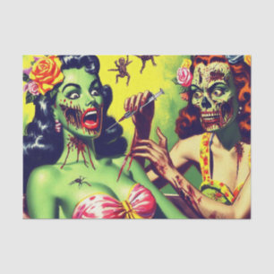 Retro Zombie Pin-up Tissue Paper