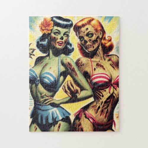 Retro Zombie Pin_ups Jigsaw Puzzle