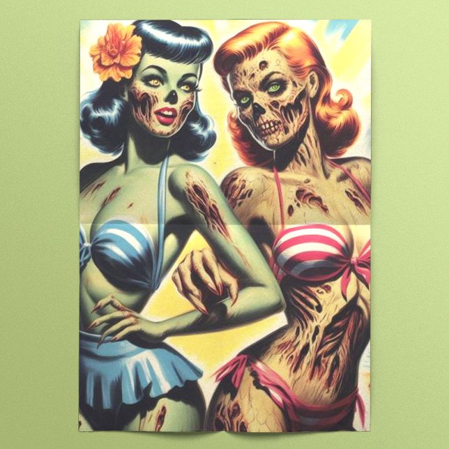 Retro Zombie Pin-ups Tissue Paper (Creator Uploaded)