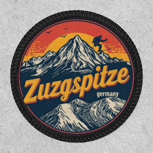Retro Zugspitze bavarian outdoor nature gifts Patch