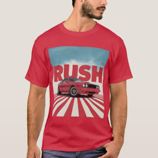 retrocar RUSH Retro Red Sports Car T-Shirt | Vint