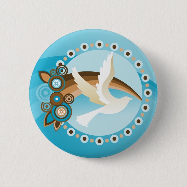 RetroFit on Blue Pinback Button (Front)