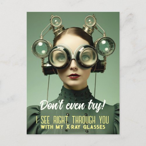 Retrofuturistic X_Ray Vision _ See Through You Postcard