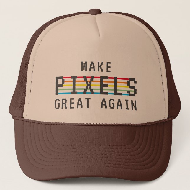 Retrogamer Make Pixels Great Again Trucker Hat (Front)